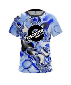 Ebonite Blue And White Liquid Canvas CoolWick Bowling Jersey