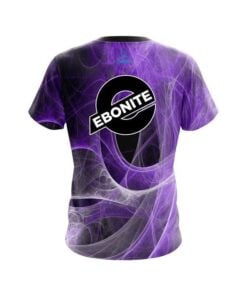 Alternative view of Ebonite Energy Swirls Purple CoolWick Bowling Jersey