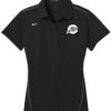 Ebonite Flat Black Nike Ladies Coolwick Embroidery Dri-Fit Sport Swoosh Pique Polo
