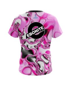 Alternative view of Ebonite Pink And White Liquid Canvas CoolWick Bowling Jersey