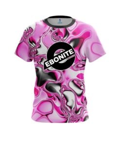 Ebonite Pink And White Liquid Canvas CoolWick Bowling Jersey