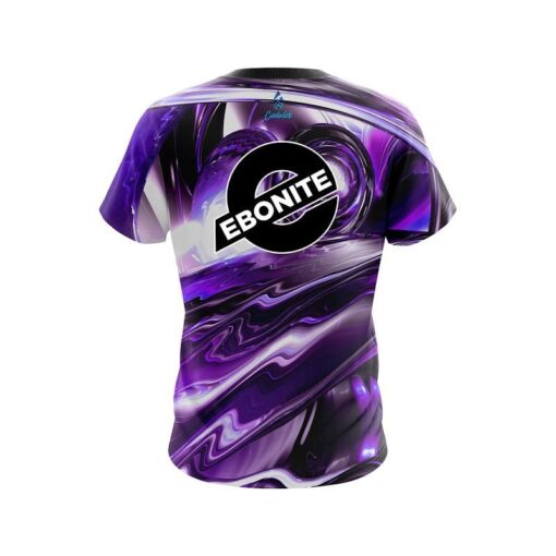 Ebonite Purple Futuristic Plasma Waves CoolWick Bowling Jersey - Image 2