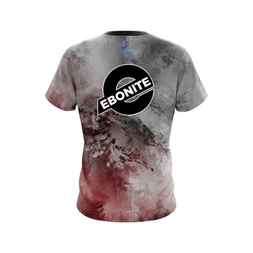 Ebonite Red And Grey Canvas CoolWick Bowling Jersey - Image 2