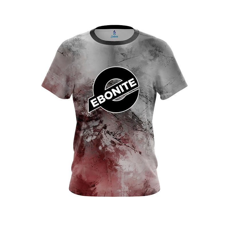 Ebonite Red And Grey Canvas CoolWick Bowling Jersey