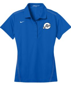 Ebonite Sapphire Blue Nike Ladies Coolwick Embroidery Dri-Fit Sport Swoosh Pique Polo