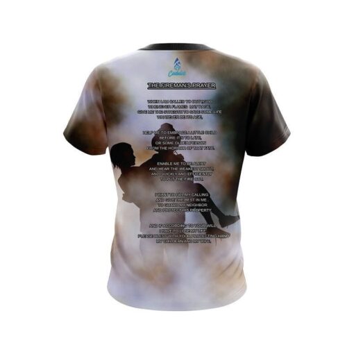 DV8 Firefighters prayer CoolWick Bowling Jersey - Image 2