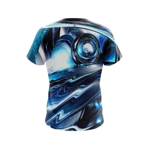 Plain Futuristic Plasma Waves CoolWick Bowling Jersey - Image 2