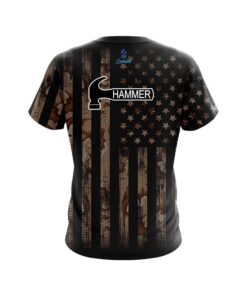Alternative view of Hammer Desert Camo Flag CoolWick Bowling Jersey