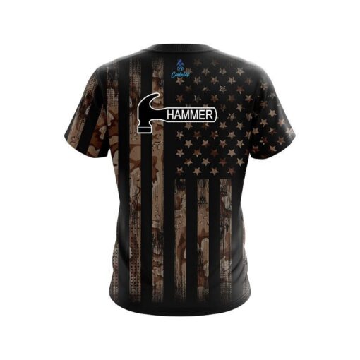Hammer Desert Camo Flag CoolWick Bowling Jersey - Image 2