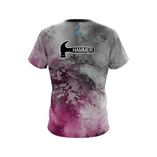 Hammer Pink And Grey Canvas CoolWick Bowling Jersey - Image 2