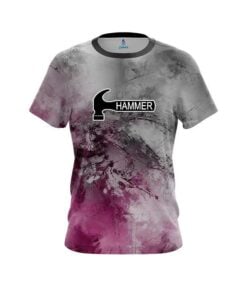 Hammer Pink And Grey Canvas CoolWick Bowling Jersey