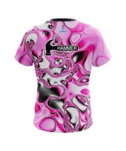 Alternative view of Hammer Pink And White Liquid Canvas CoolWick Bowling Jersey