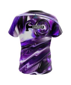 Alternative view of Hammer Purple Futuristic Plasma Waves CoolWick Bowling Jersey