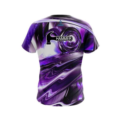 Hammer Purple Futuristic Plasma Waves CoolWick Bowling Jersey - Image 2