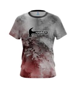 Hammer Red And Grey Canvas CoolWick Bowling Jersey