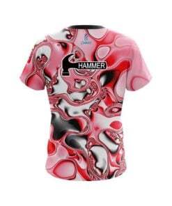 Alternative view of Hammer Red And White Liquid Canvas CoolWick Bowling Jersey