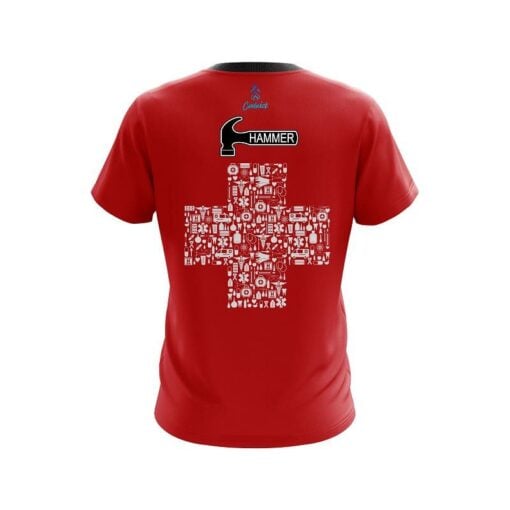 Hammer Rescue Red Cross CoolWick Bowling Jersey - Image 2