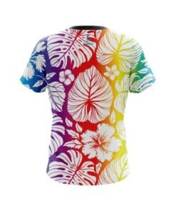 Alternative view of Plain Hawaiian Tropical Leafs CoolWick Bowling Jersey