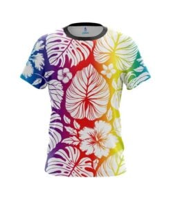 Plain Hawaiian Tropical Leafs CoolWick Bowling Jersey