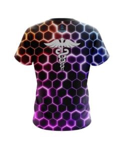 Alternative view of Plain Medical Snake Hex CoolWick Bowling Jersey