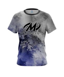 Motiv Blue And Grey Canvas CoolWick Bowling Jersey