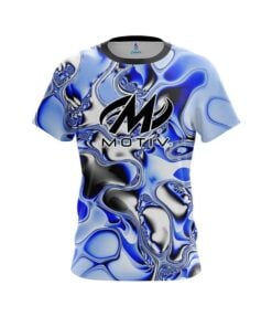 Motiv Blue And White Liquid Canvas CoolWick Bowling Jersey