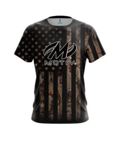 Motiv Desert Camo Flag CoolWick Bowling Jersey