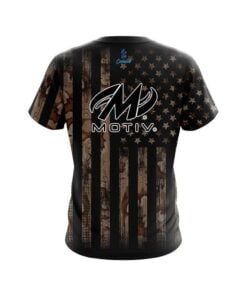 Alternative view of Motiv Desert Camo Flag CoolWick Bowling Jersey