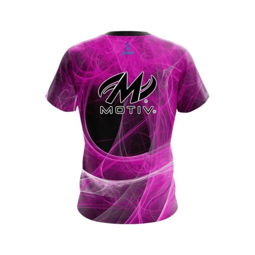 Motiv Energy Swirls Pink CoolWick Bowling Jersey - Image 2