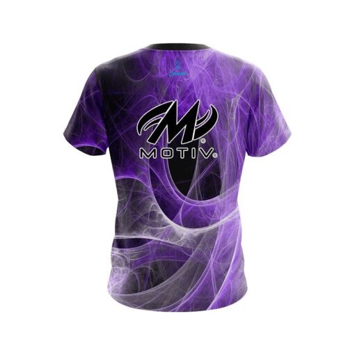 Motiv Energy Swirls Purple CoolWick Bowling Jersey - Image 2