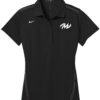 Motiv Flat Black Nike Ladies Coolwick Embroidery Dri-Fit Sport Swoosh Pique Polo