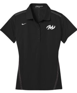 Motiv Flat Black Nike Ladies Coolwick Embroidery Dri-Fit Sport Swoosh Pique Polo