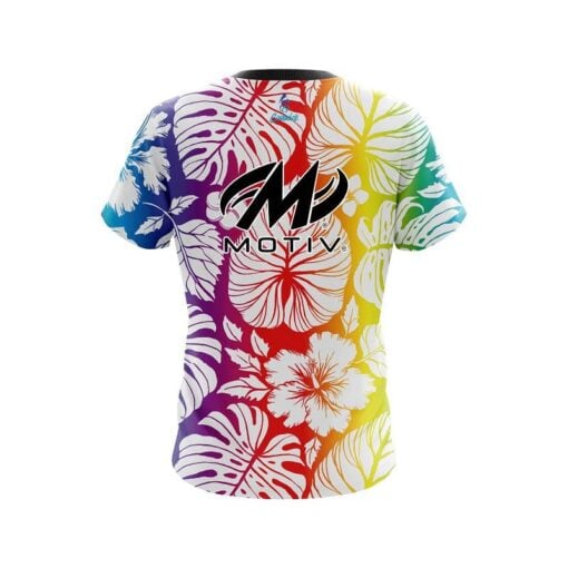 Motiv Hawaiian Tropical Leafs CoolWick Bowling Jersey - Image 2