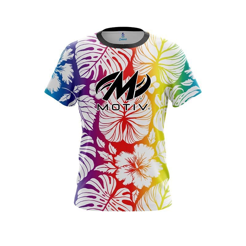 Motiv Hawaiian Tropical Leafs CoolWick Bowling Jersey