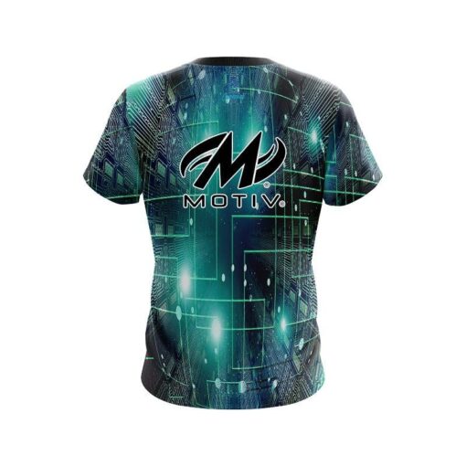 Motiv Motherboard Aqua CoolWick Bowling Jersey - Image 2