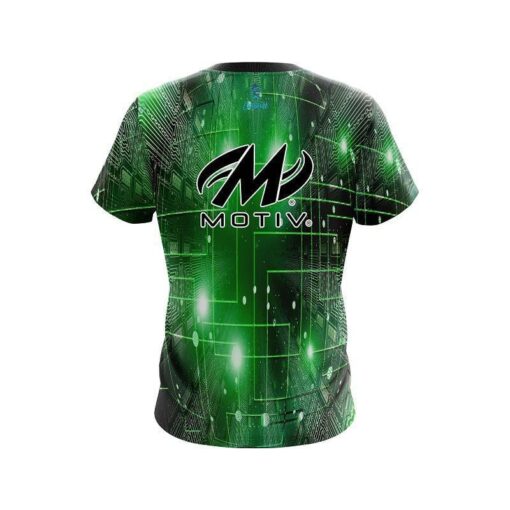 Motiv Motherboard Lime CoolWick Bowling Jersey - Image 2