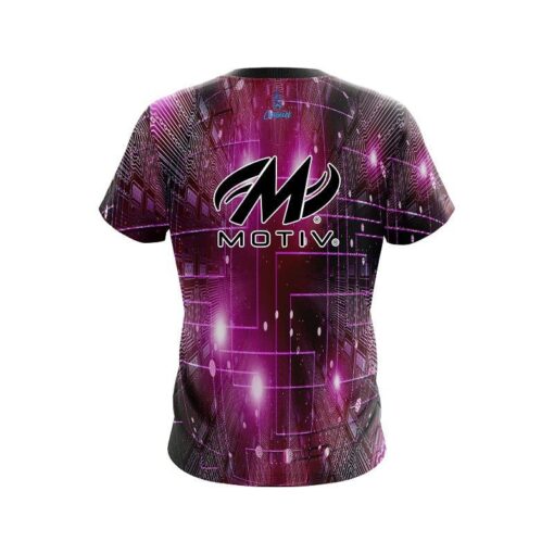 Motiv Motherboard Pink CoolWick Bowling Jersey - Image 2