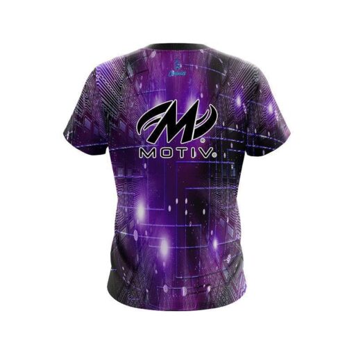 Motiv Motherboard Purple CoolWick Bowling Jersey - Image 2