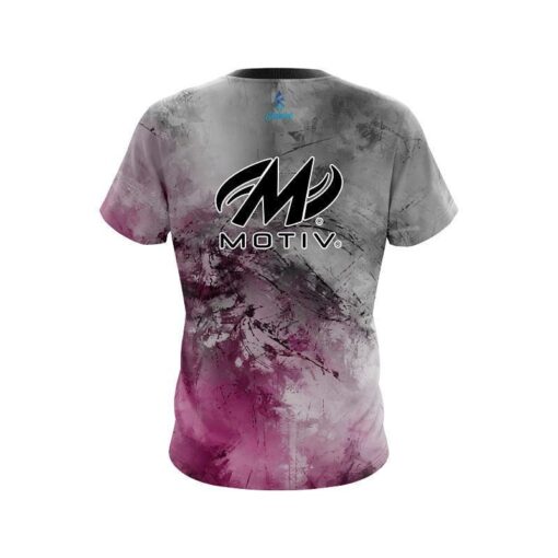 Motiv Pink And Grey Canvas CoolWick Bowling Jersey - Image 2
