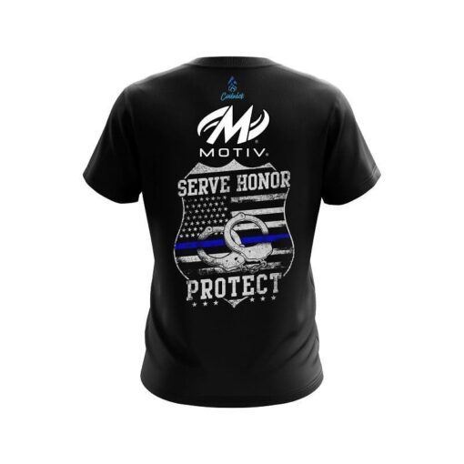 Motiv Police Protect CoolWick Bowling Jersey - Image 2