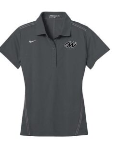 Motiv Flint Grey Nike Ladies Coolwick Embroidery Dri-Fit Sport Swoosh Pique Polo