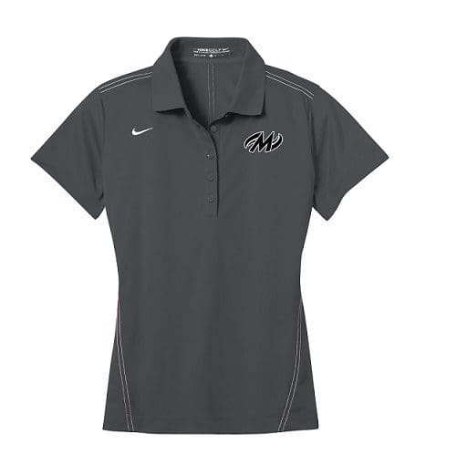 Motiv Flint Grey Nike Ladies Coolwick Embroidery Dri-Fit Sport Swoosh Pique Polo