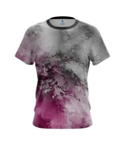 Plain Pink And Grey Canvas CoolWick Bowling Jersey