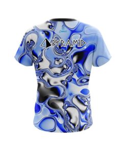 Alternative view of Pyramid Blue And White Liquid Canvas CoolWick Bowling Jersey