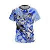 Pyramid Blue And White Liquid Canvas CoolWick Bowling Jersey