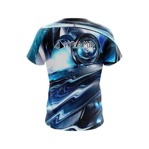 Pyramid Futuristic Plasma Waves CoolWick Bowling Jersey - Image 2