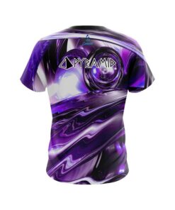 Alternative view of Pyramid Purple Futuristic Plasma Waves CoolWick Bowling Jersey
