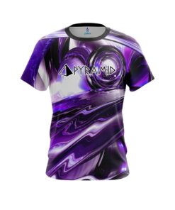Pyramid Purple Futuristic Plasma Waves CoolWick Bowling Jersey
