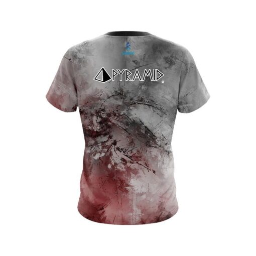 Pyramid Red And Grey Canvas CoolWick Bowling Jersey - Image 2