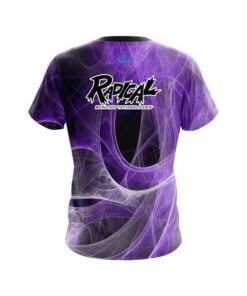 Alternative view of Radical Energy Swirls Purple CoolWick Bowling Jersey